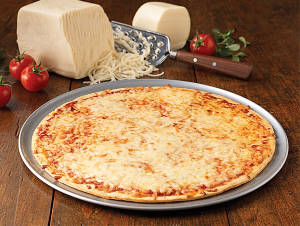 Cheese pizza with special sauce